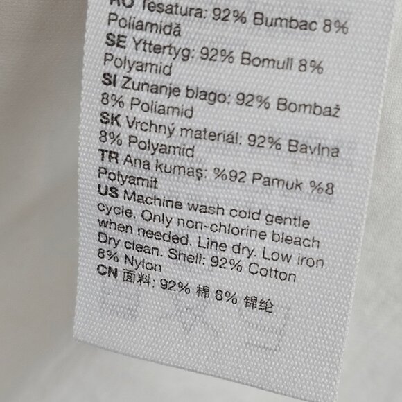 & Other Stories Womens 4 Ivory Cream Puff Sleeve Button Front Crop Cottage Boho - Picture 13 of 13